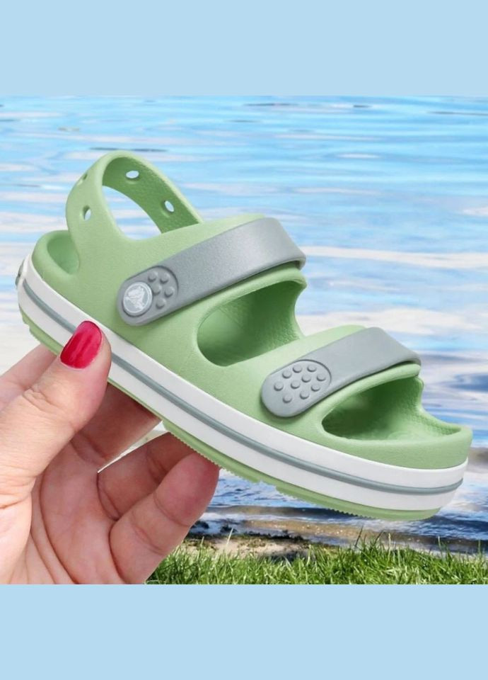 Салатовые крокс крокбенд сандали детские toddler crocband™ cruiser sandal Crocs