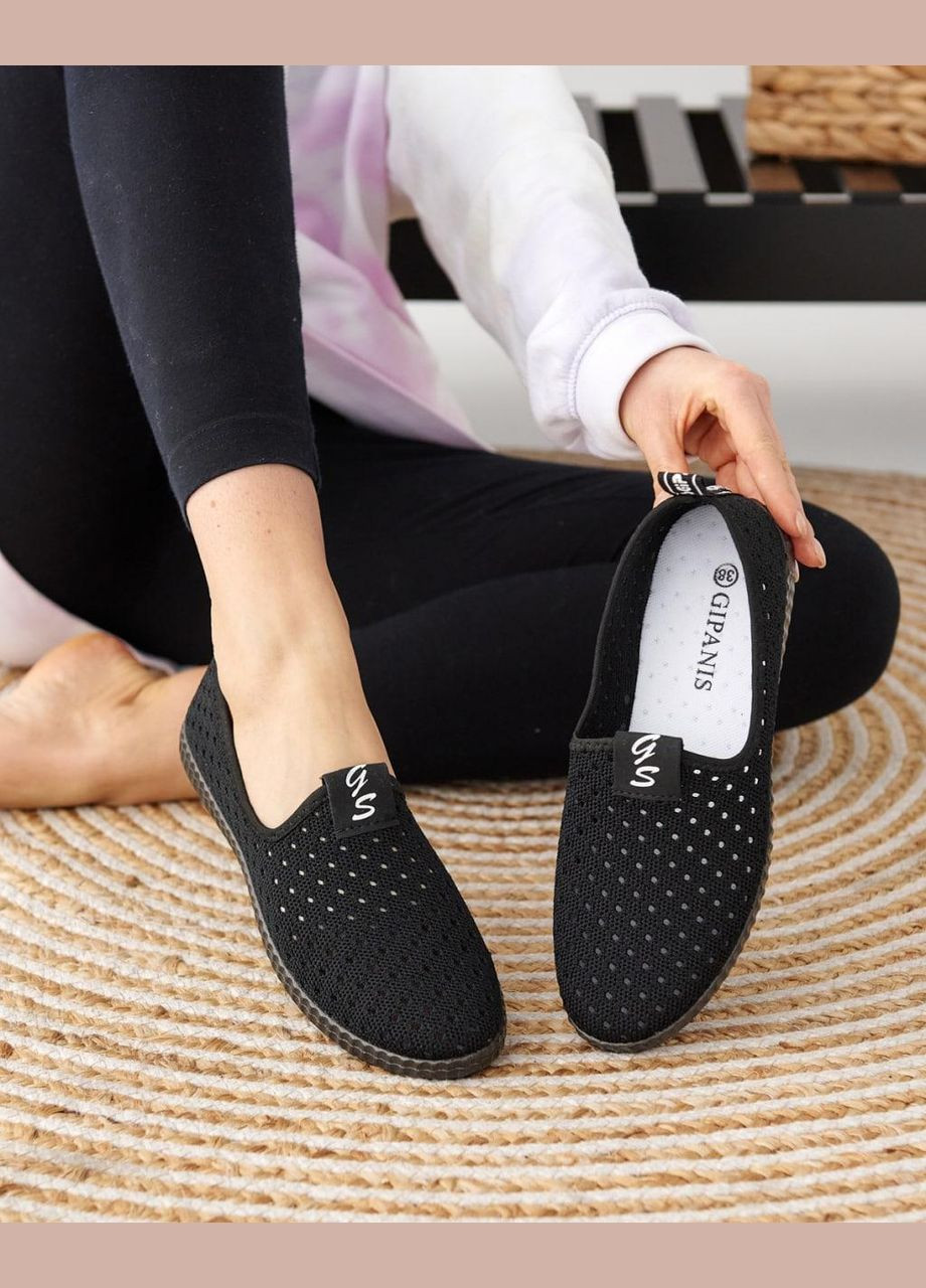 чорного кольору з текстилю Gipanis Сліпони жіночі (346415867)