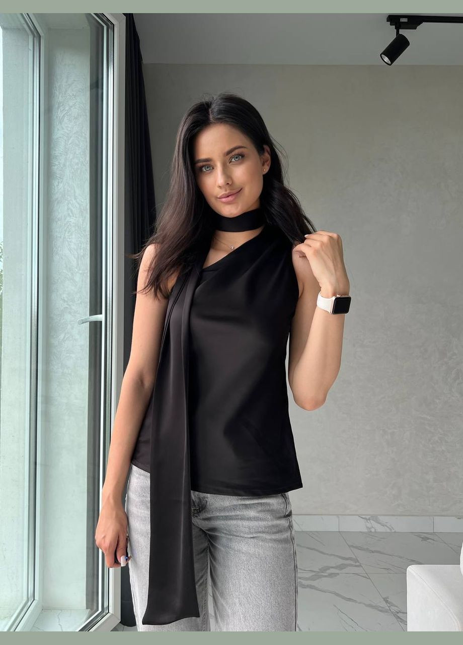 Чёрная блузка женская Гермес