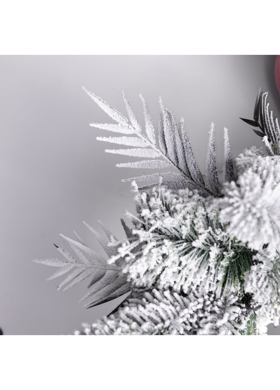 Искусственный рождественский венок Заснеженный Праздничный 60 см TD-VINSN LUGI (370673539)