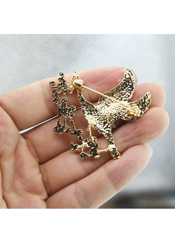 Брошка жіноча, елегантна Журавель з гілочкою сакури (різнобарвна) China (366875191)