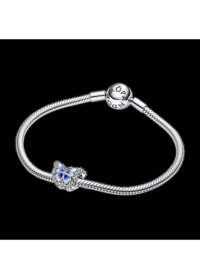 Серебряный шарм Пандора Блестящая голубая бабочка 790761C01 Kabluchka (355346129)