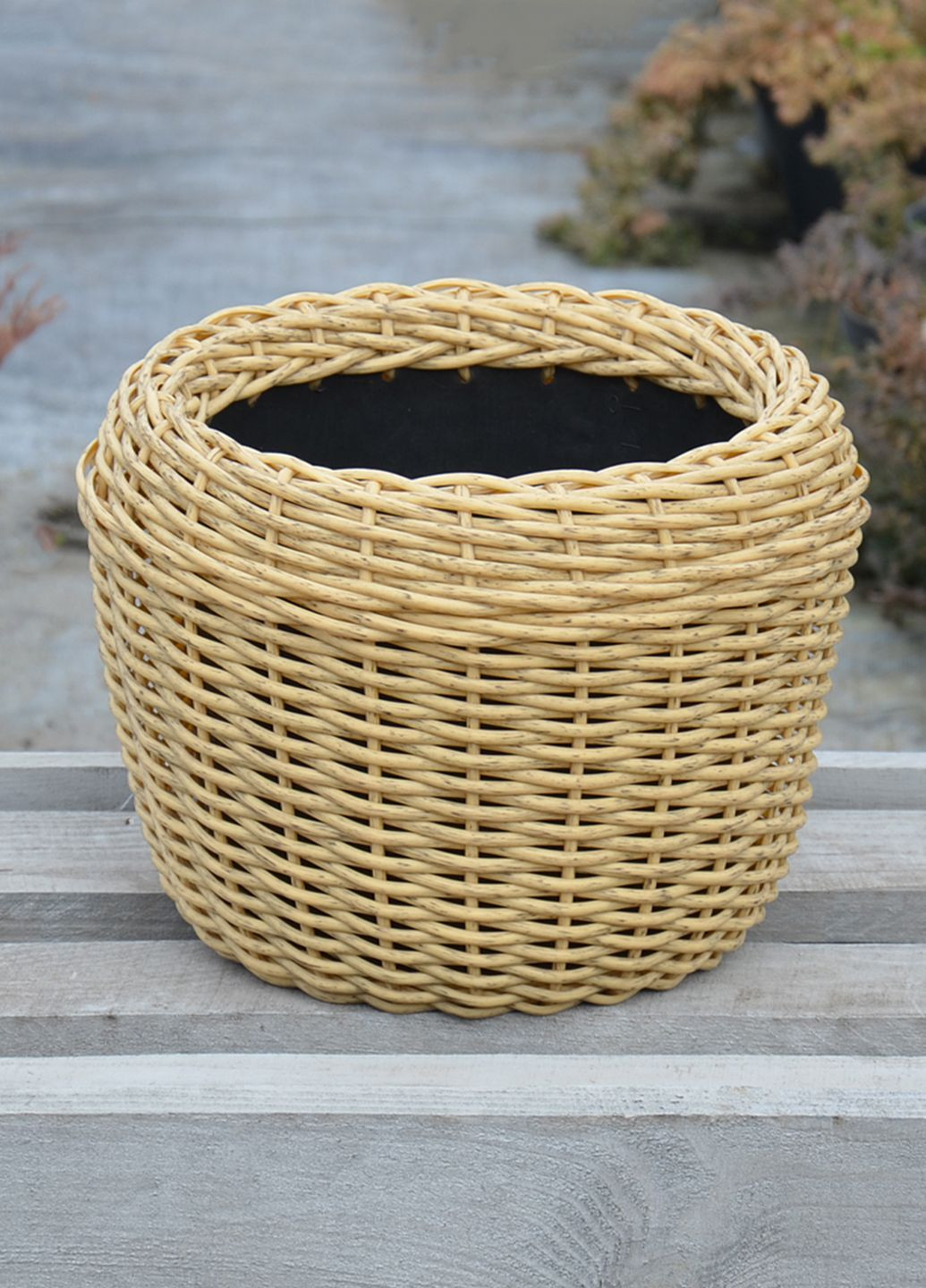 Кашпо 12 літрів (горщик для квітів та рослин),Вазон із штучного ротангу ручної роботи. Handmade (329193747)