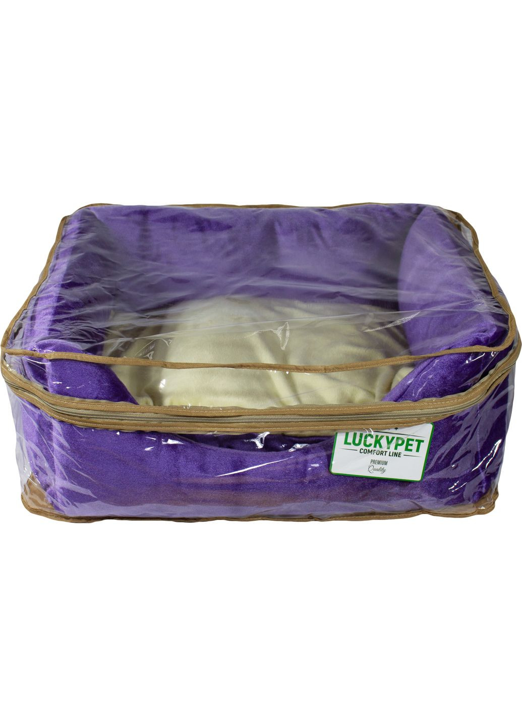 Лежак Luсky Pet Рольф №3 60х80х24 см Фиолетово-кремовый (4820224218441) Lucky Pet (313239706)