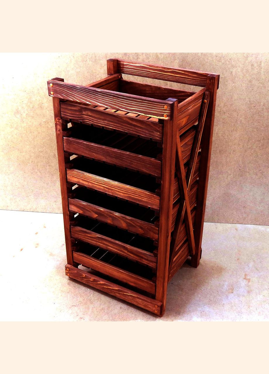 Стеллаж для овощей и фруктов из дерева Ровен 50 савоярди (ЯХТ-500215) No Brand (327846110)