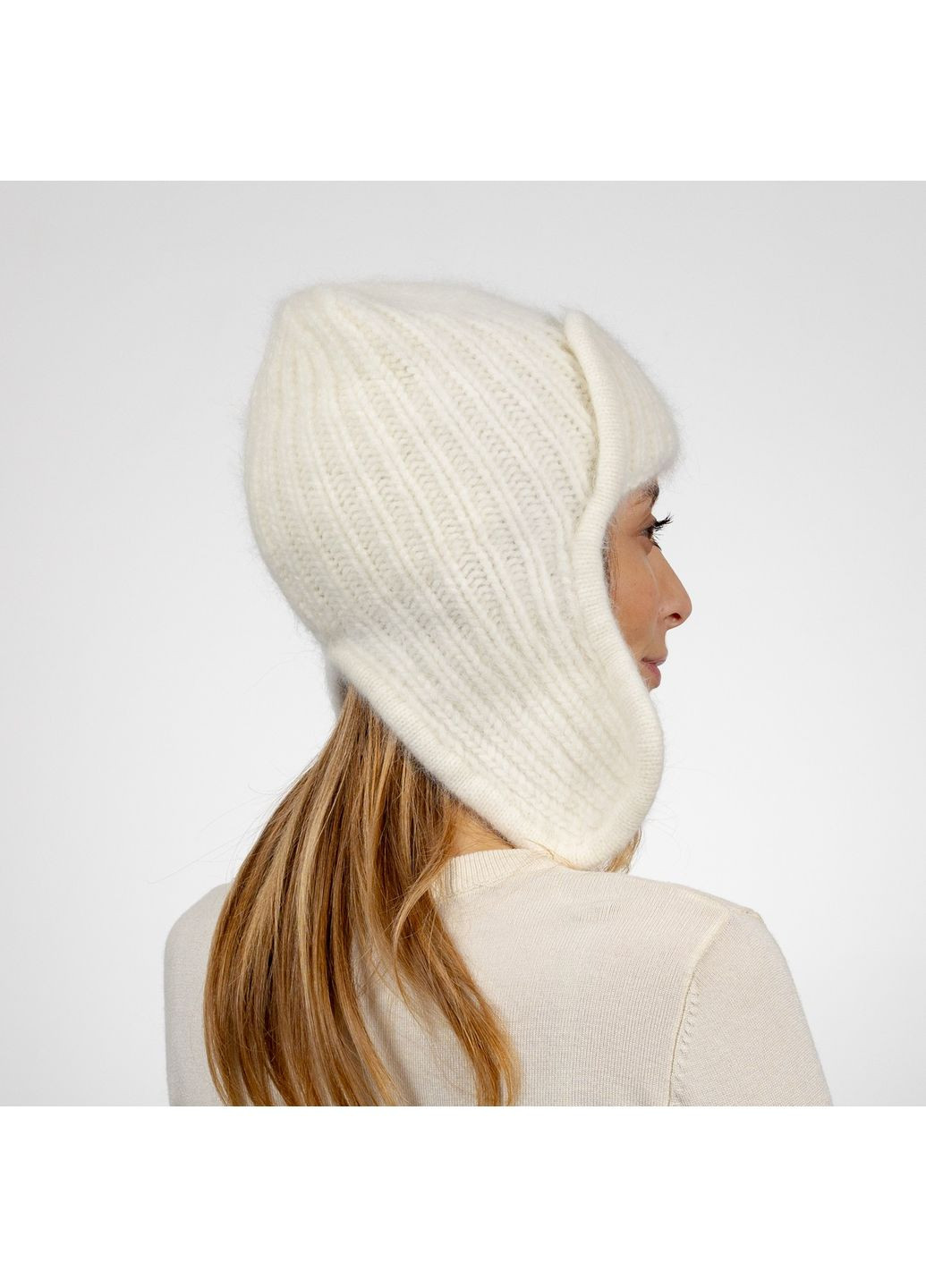 Шапка вушанка жіноча ангора молочна ARINDA 237-179 LuckyLOOK 542-020 (322792346)