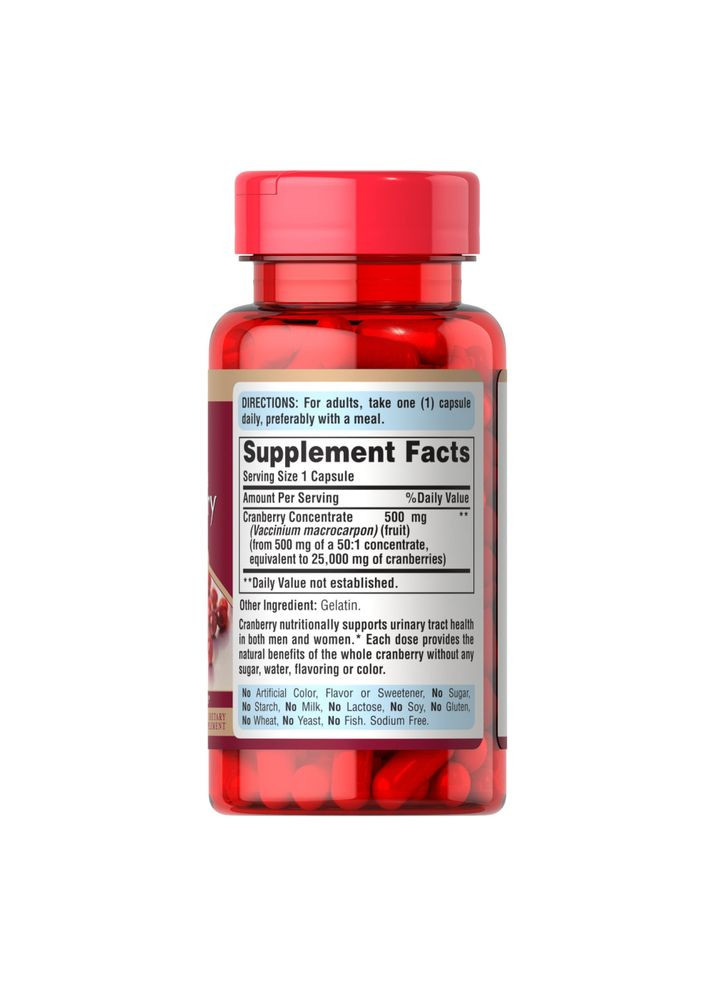 Натуральна добавка Puritan's Pride Cranberry One a Day, 60 капсул Puritans Pride (334891408)