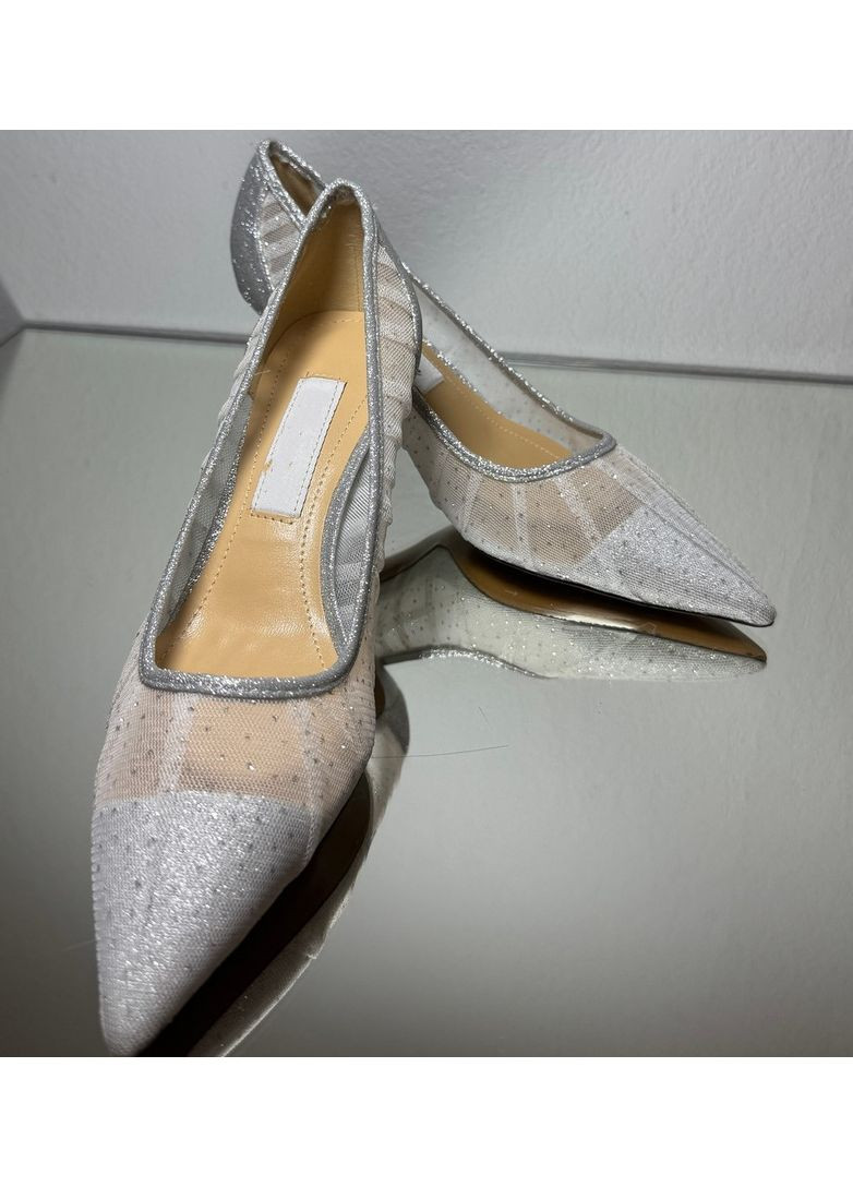 No Brand Женские туфли праздничные с глиттером, Серебро цвет лодочки серебряный з текстиль, — лето (351394493)