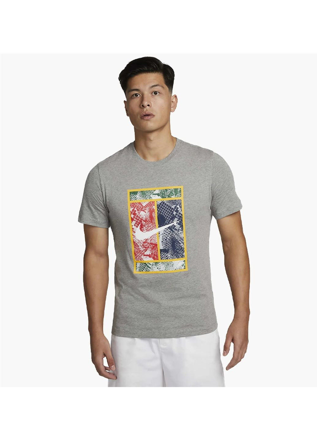 Сіра футболка чоловіча m nkct tee heritage grey dz2637-063 Nike