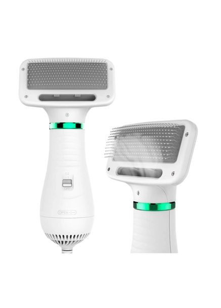 Фен гребінець для шерсті собак і котів Pet Grooming Dryer WN 10 2в1 масажер щітка для грумінгу тварин Біла No Brand (354226806)