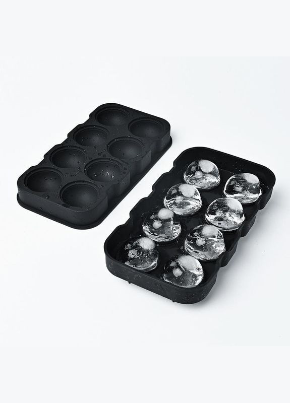 Форма для льда силиконовая Шар ICof 8 ячеек черный Лоток для фигурного льда (R051356) No Brand (330779063)