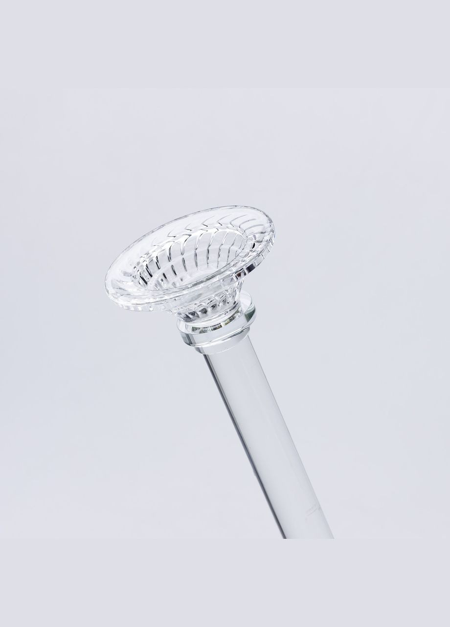 Підсвічник скляний на тонкій ніжці 9×29 см прозорий декоративний підсвічник на стіл HP-4-7S Yiwu (329375892)