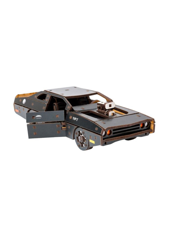 Дерев'яний 3D конструктор "Fast Furious" Puz-62519, 125 деталей, чорний PuzzleOK (333703134)
