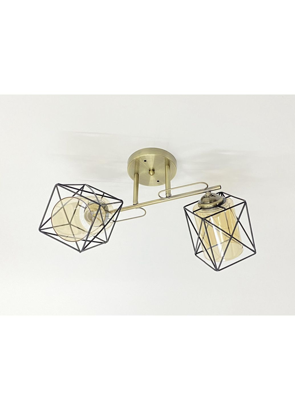 Люстра на два плафони 91207/2 бронза+чорний Valeso (366546856)