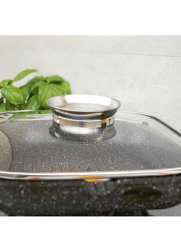 Сковорода гриль із мармуровим антипригарним покриттям 24 см EB-3309 Edenberg (360654487)