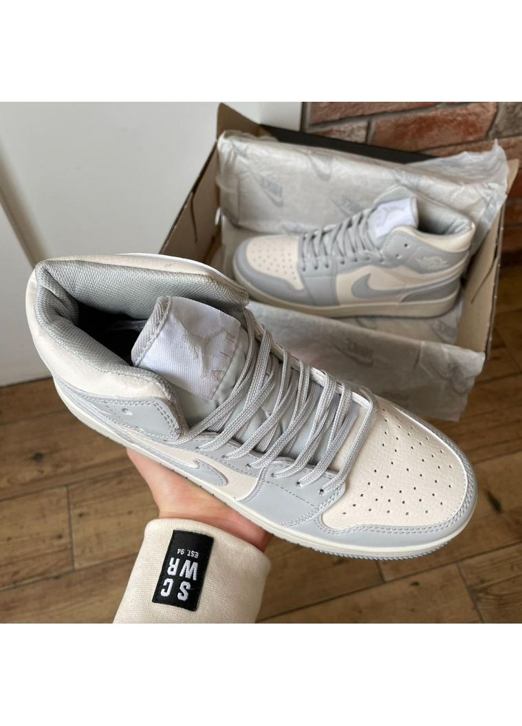 КРОССОВКИ ЖЕНСКИЕ NIKE JORDAN 1 RETRO HIGH BLUE WHITE НАЙК АИР ДЖОРДАН No Brand белые демисезоны (368870054)