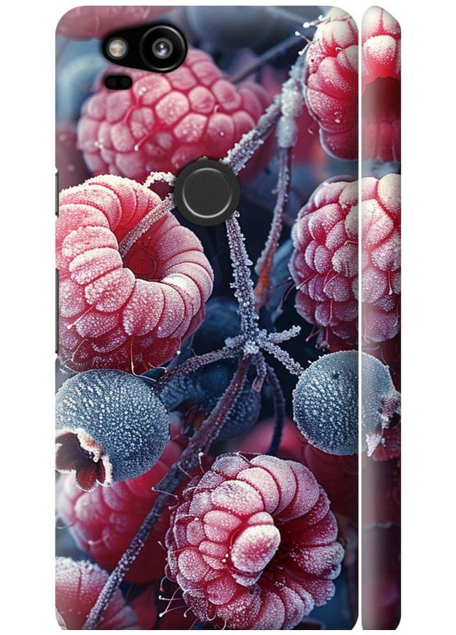 3D пластиковий матовий чохол 'Морозні ягоди' для Endorphone google pixel 2 (285118498)