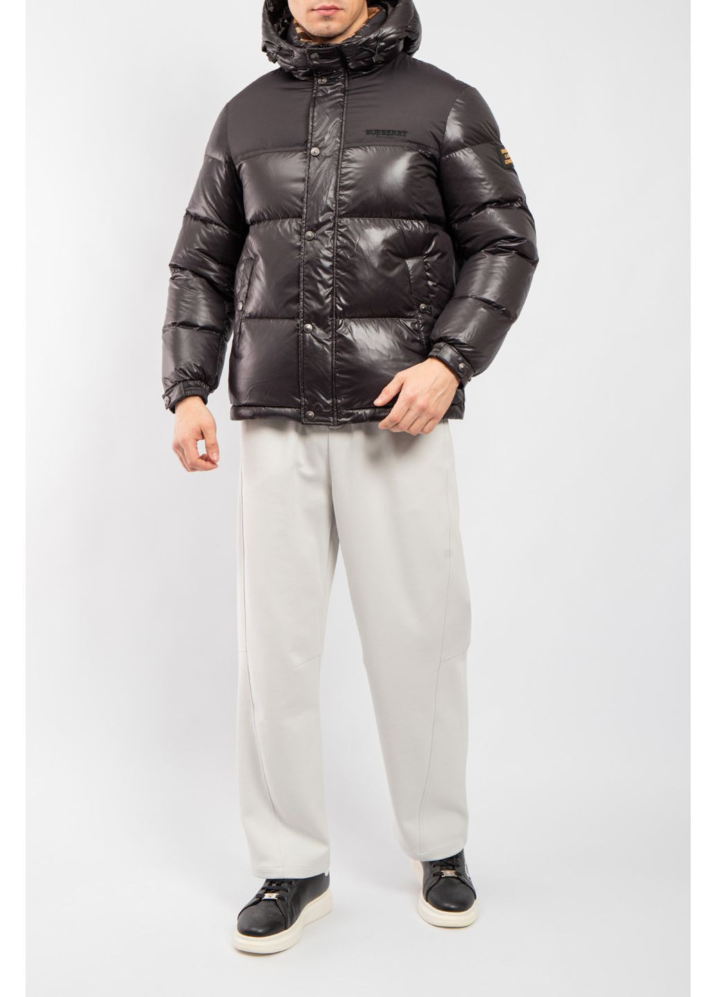 Чорний зимній Пуховик Burberry