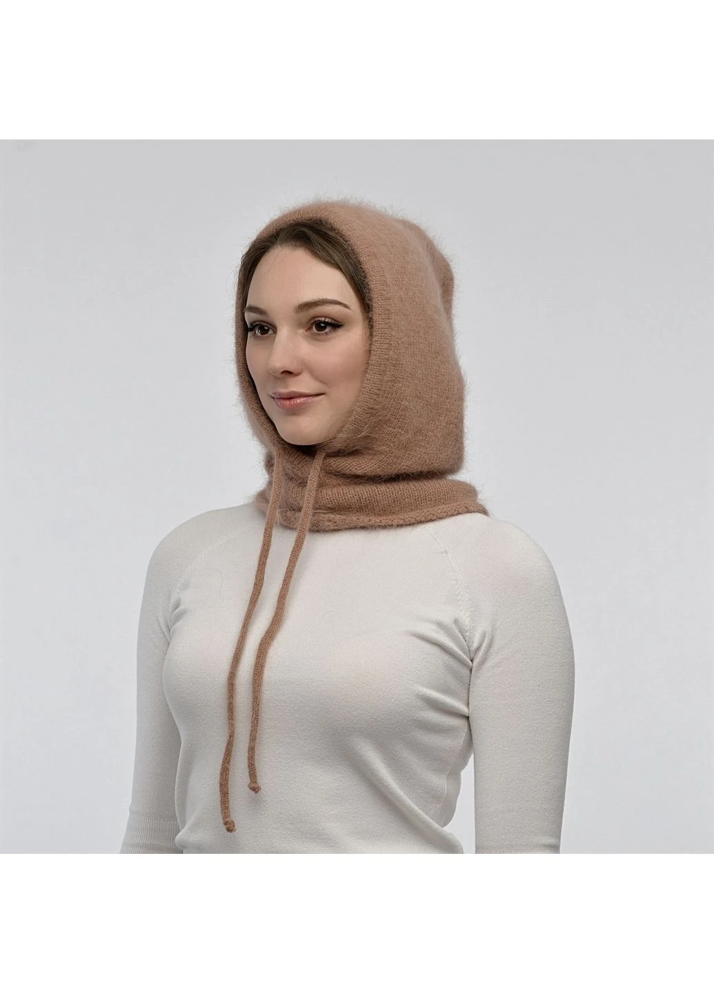 Капор женский ангора оранжевый LEXI LuckyLOOK 659-552 (322779442)