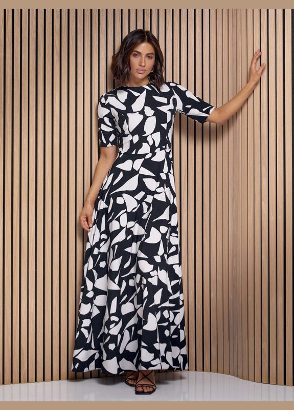 Черное платье 14540 черное ISSA PLUS однотонное