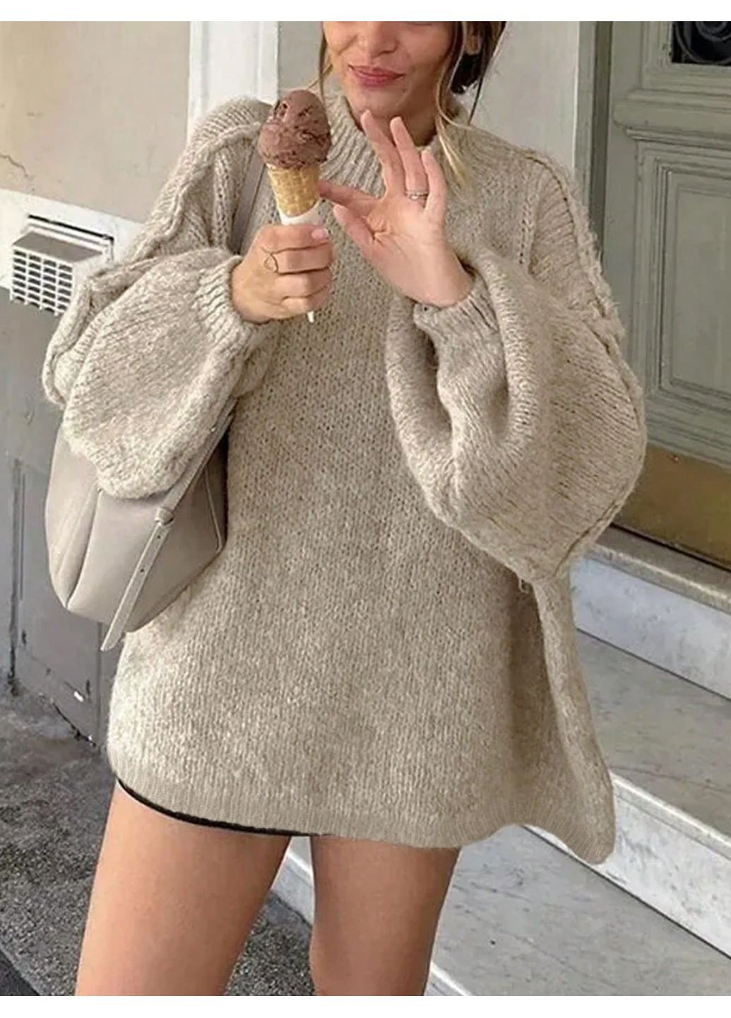 Коричневий демісезонний светр SHEIN