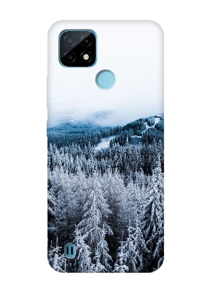 Чохол з червоними боками на Realme C21Y:: Зимовий ліс (принт 164) Creative (360663927)