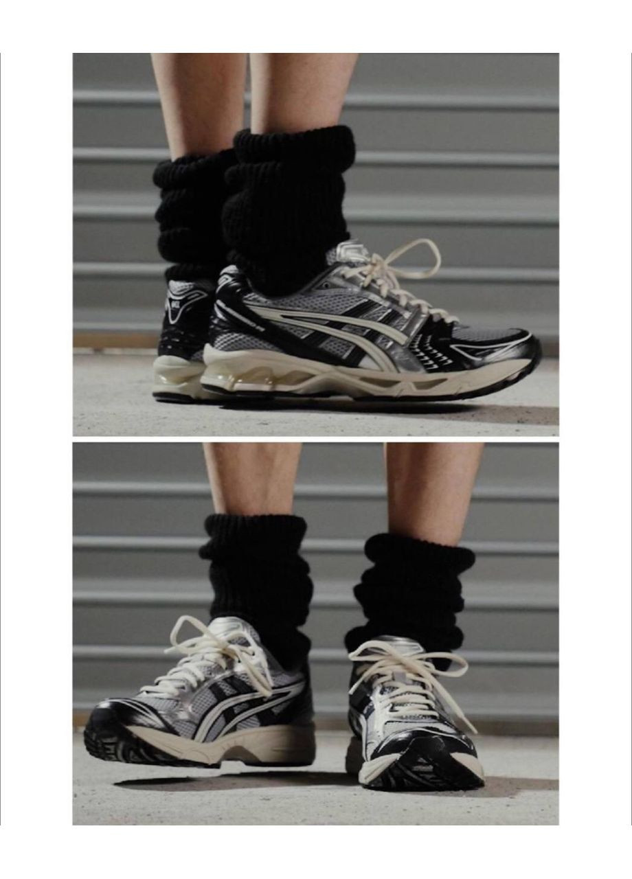 Чорні Осінні кросівки чоловічі asics gel-kayano 14 black silver асікс гель каяно 14 No Brand