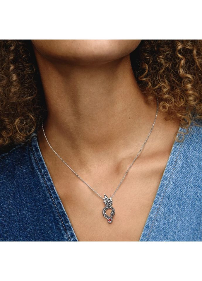 Серебряное ожерелье Пандора колье "Дракон" Игра Престолов 392967C01 Kabluchka (355462793)