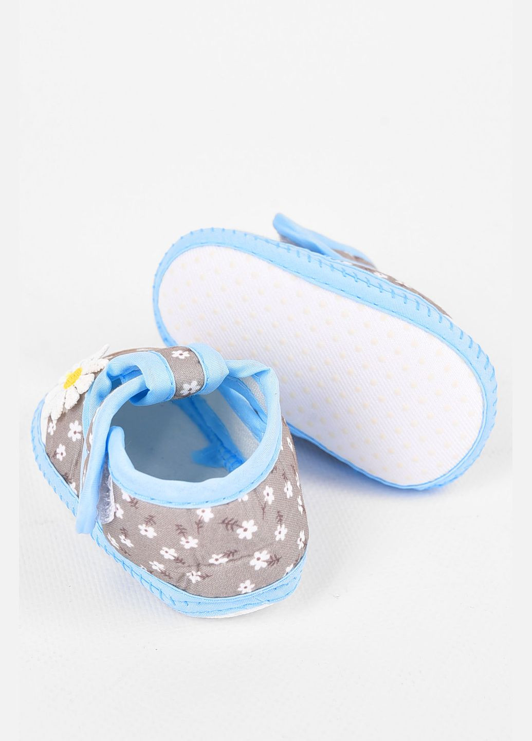 Пінетки дитячі для дівчинки сірого кольору Let's Shop (322812351)