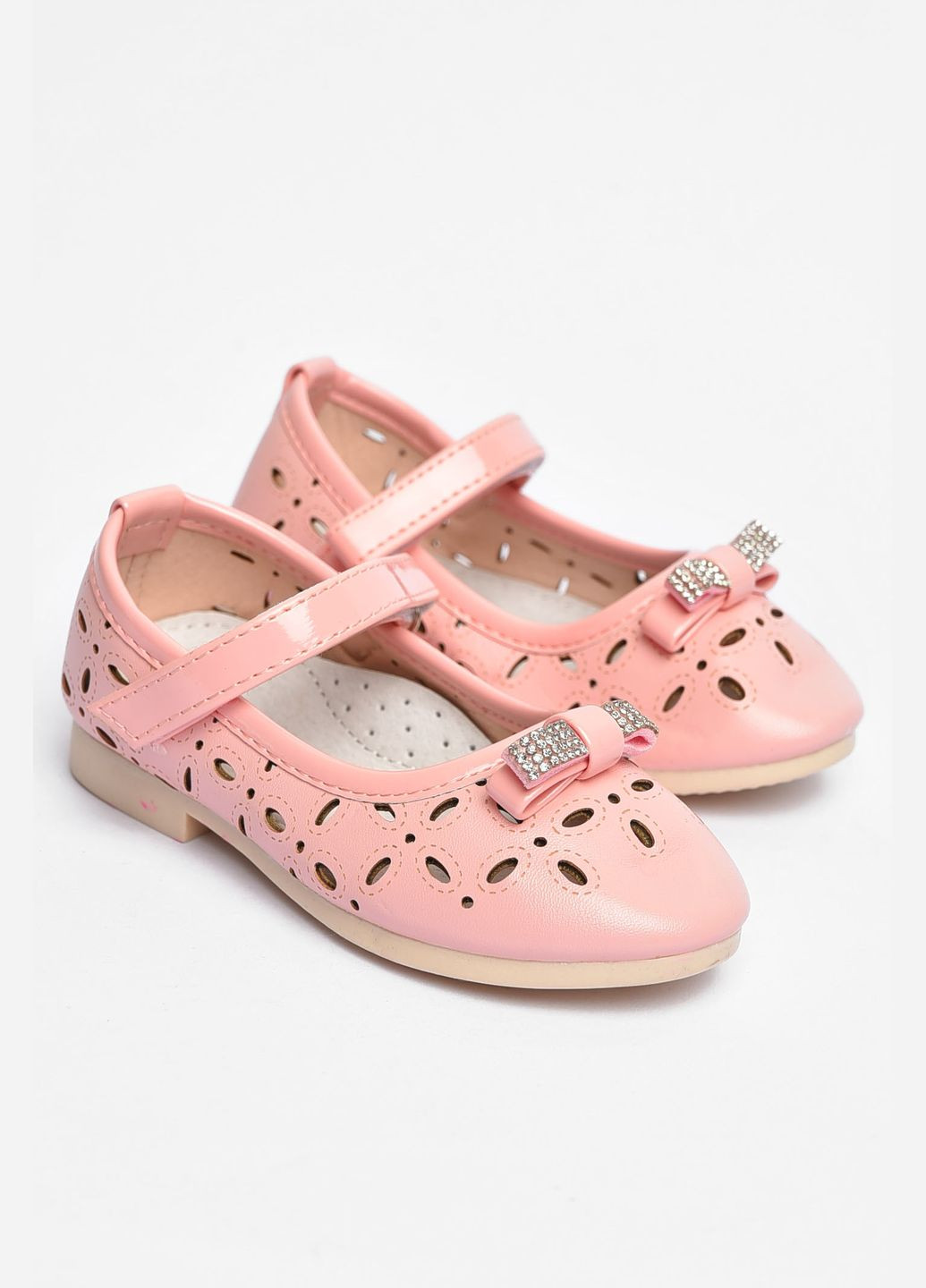 Светло-розовые туфли для девочки светло-розового цвета Let's Shop