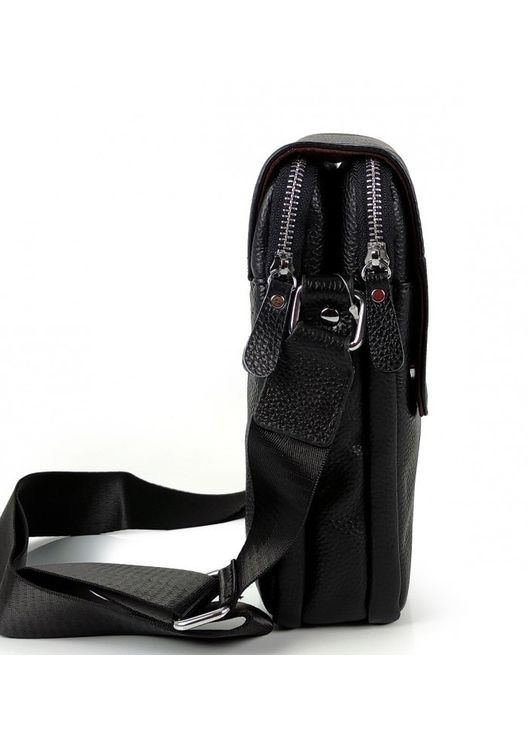 Мужская кожаная черная сумка через плечо Tiding Bag (302390982)