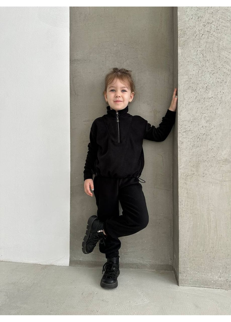 Черный зимний термо костюмы для всей семьи – тепло, стиль и комфорт! брючный queensleep_7km 020 D