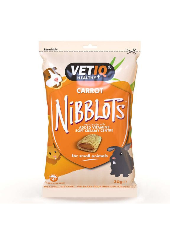 Health Nibblots Carrot - Ласощі з морквою для здоров'я шкіри та шерсті гризунів 30 г (0750826005573) VetIQ (327434584)