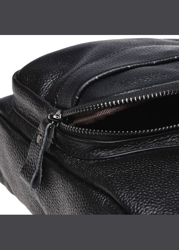 Чоловічий шкіряний рюкзак через плече K1029-black Borsa Leather (322189610)
