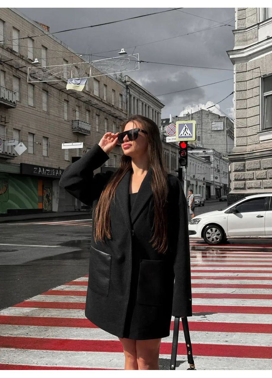 Чорне демісезонне Жіноче демісезонне пальто SK