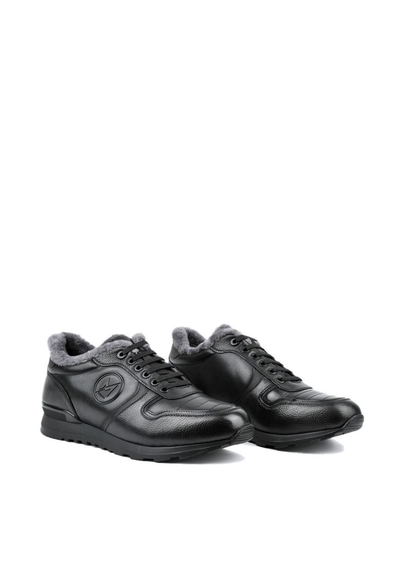 Чорні Зимовий чоловічі кросівки 025a-04-g70/d01/s42mоз24-24 чорний шкіра MIRATON