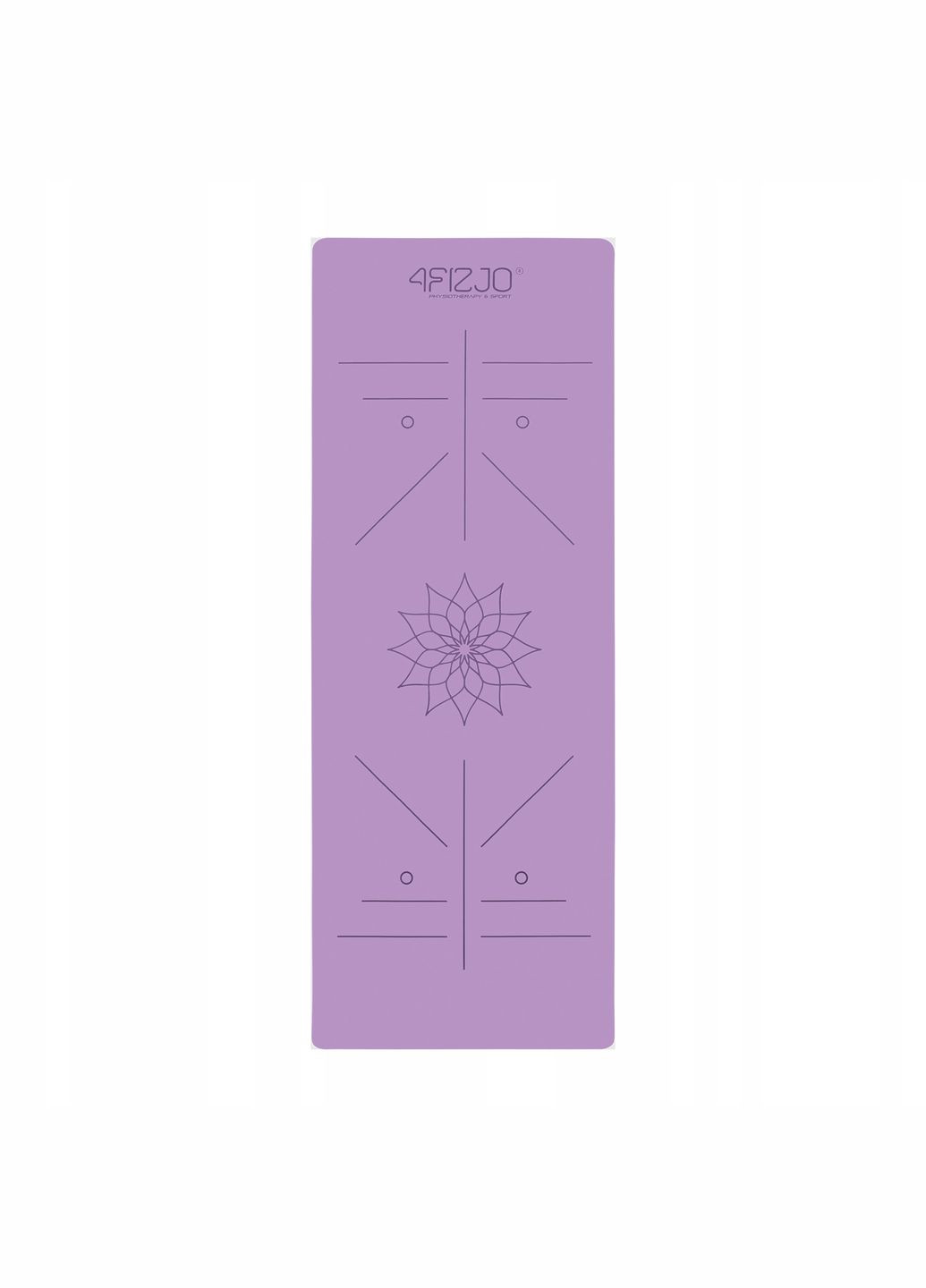 Коврик (мат) спортивный PU 183 x 68 x 0.4 см для йоги и фитнеса Violet (P-5907739319548) 4FIZJO (301733227)