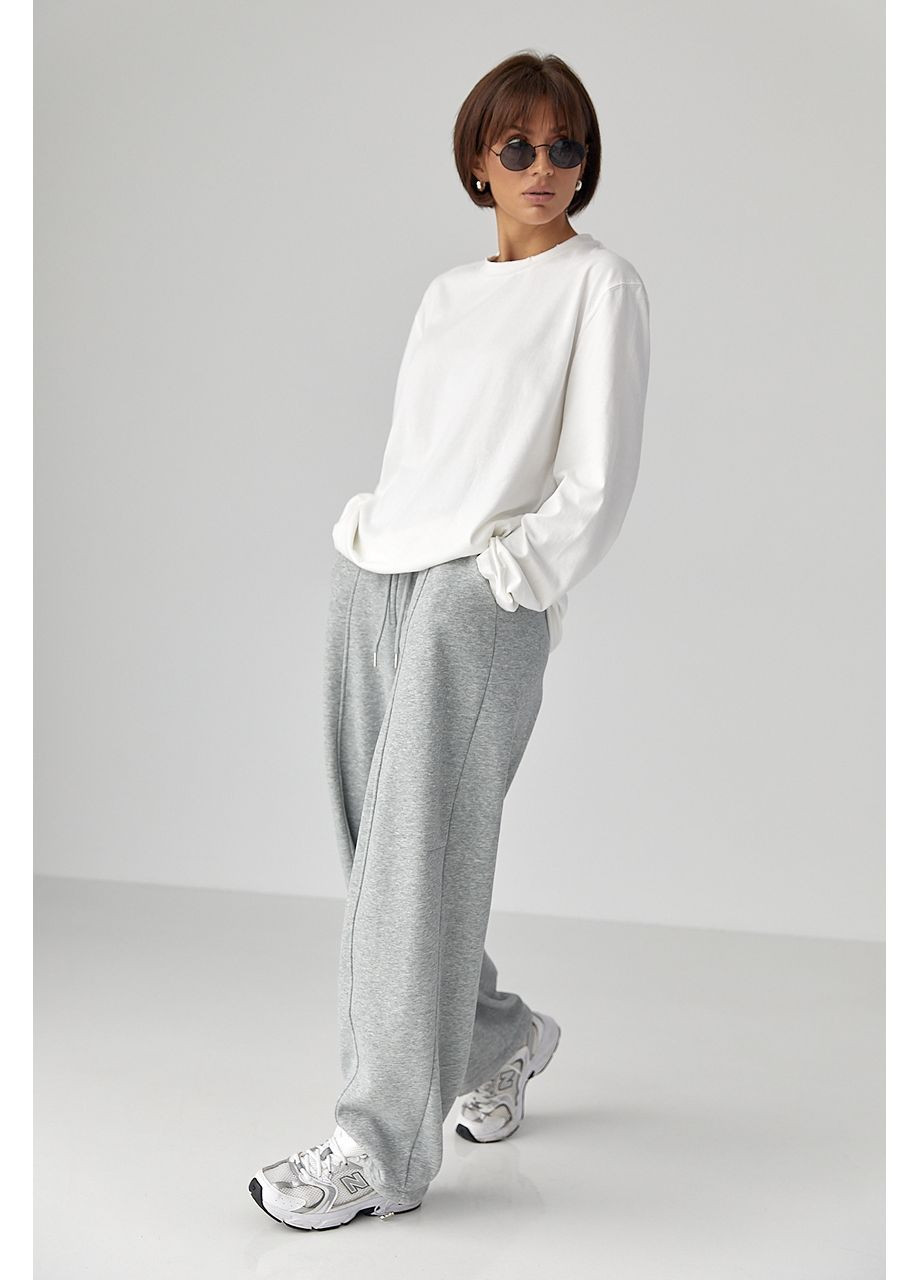 Однотонний базовий лонг oversize - світло-сірий колір Lurex (364967837)