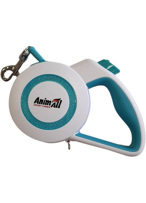 Поводокрулетка Reflector для собак весом до 25 кг, 5 м, M бело-голубой, MS7110-5M Энимал AnimAll (278309014)