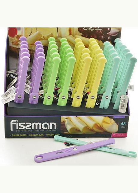 Нож для творога со струной из нержавеющей стали двухсторонний 23см. Fissman (297366656)