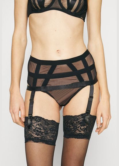 Пояс-трусики для чулок Bluebella Karolina High Waist Suspender Thong- Black (328425081)
