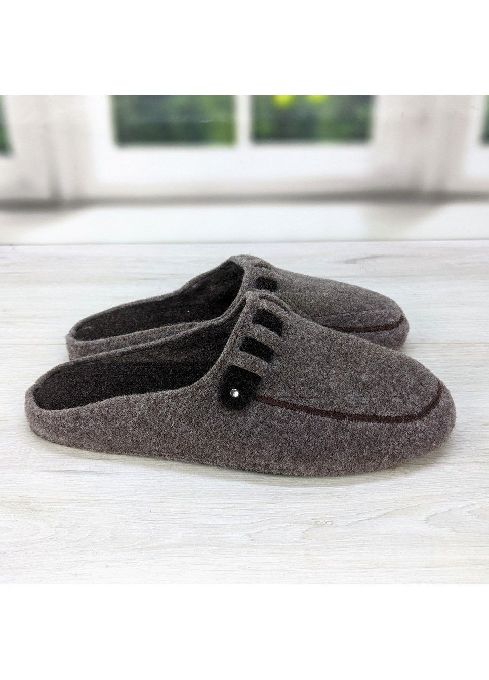 Тапочки чоловічі кімнатні Klerotex фетрові для ламінату No Brand (299146688)