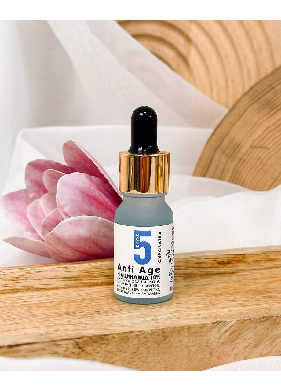 Сыворотка Anti Age с 10% ниацинамида, медью и гиалуроновой кислотой 10мл No Brand (368707631)