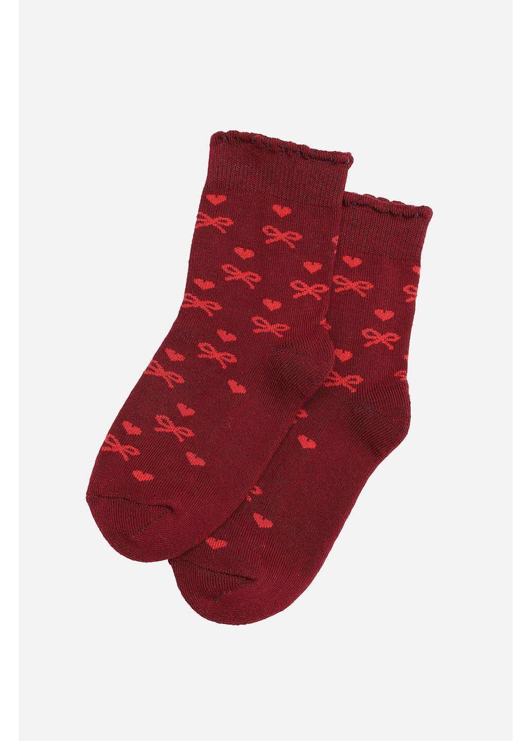 Бордовые носки средние для девочки цвет бордовый cb-00285584 Yuki (365795264)