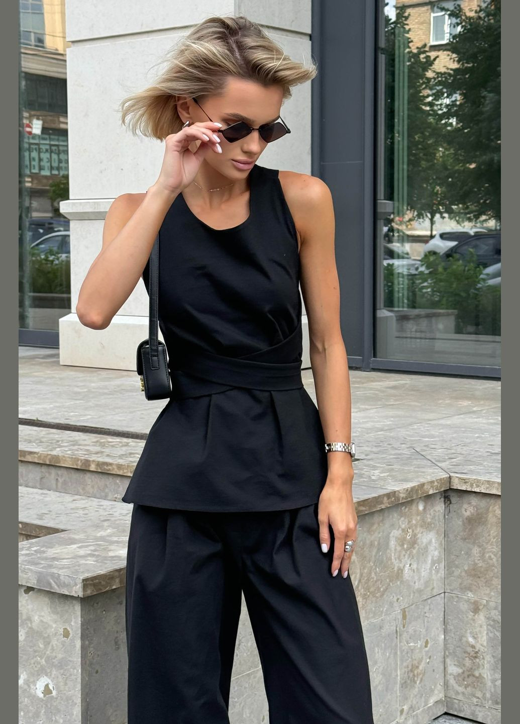 Стильный топ из льна на завязках Jadone Fashion (297669744)