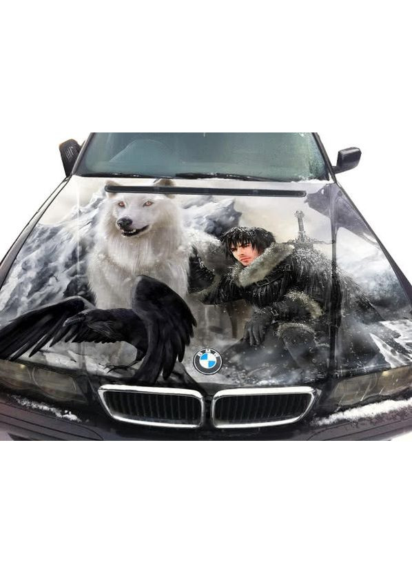 Наклейка на капот 3D TUNING STUDIO Вовк Ворон 1200х1500х0.080мм No Brand (362498458)