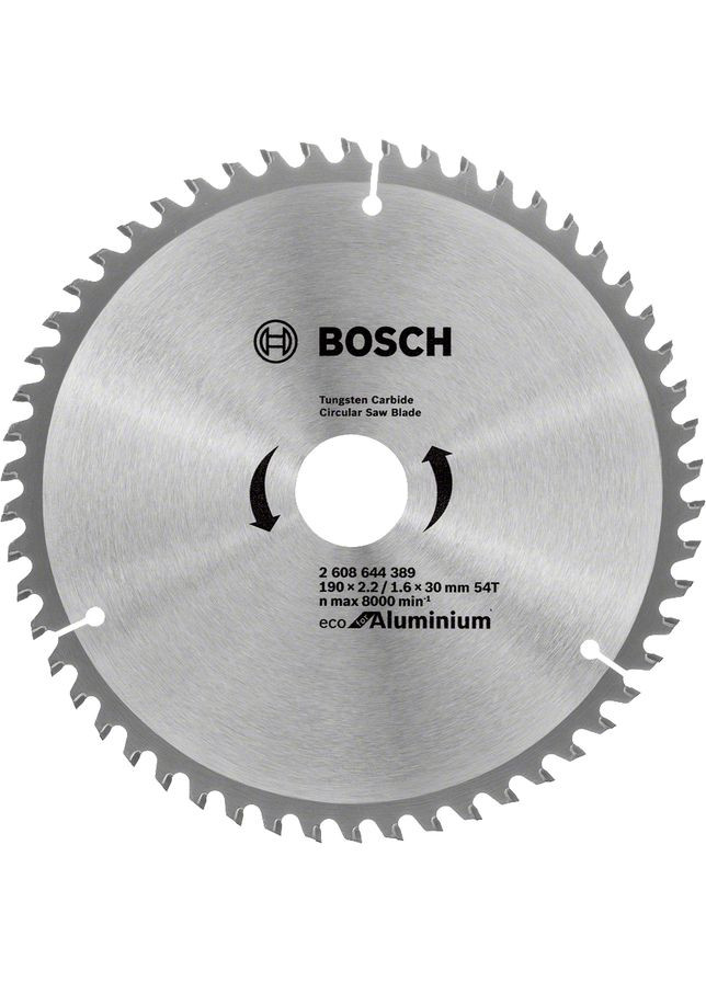 Пильный диск Eco for Aluminium (190x30x2.2 мм, 54 зубьев) по алюминию (23450) Bosch (295034272)