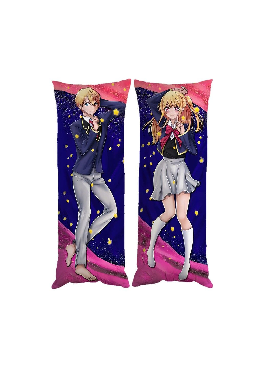 Дакімакура декоративна подушка для обіймання Аква Хосіно та Рубі Хосіно Зіркова дитина двостороння No Brand (338245042)