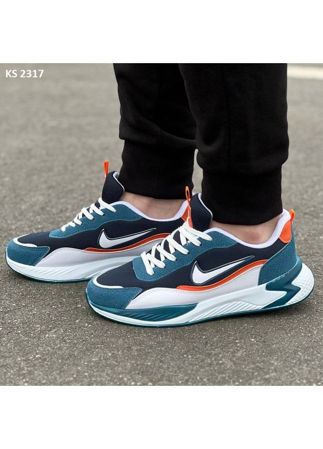 КРОСІВКИ ЖІНОЧІ NIKE AIR BLUE WHITE WAVE НАЙК АІР ФОРС 1 ПРЕМІУМ No Brand білі демісезони (367169210)
