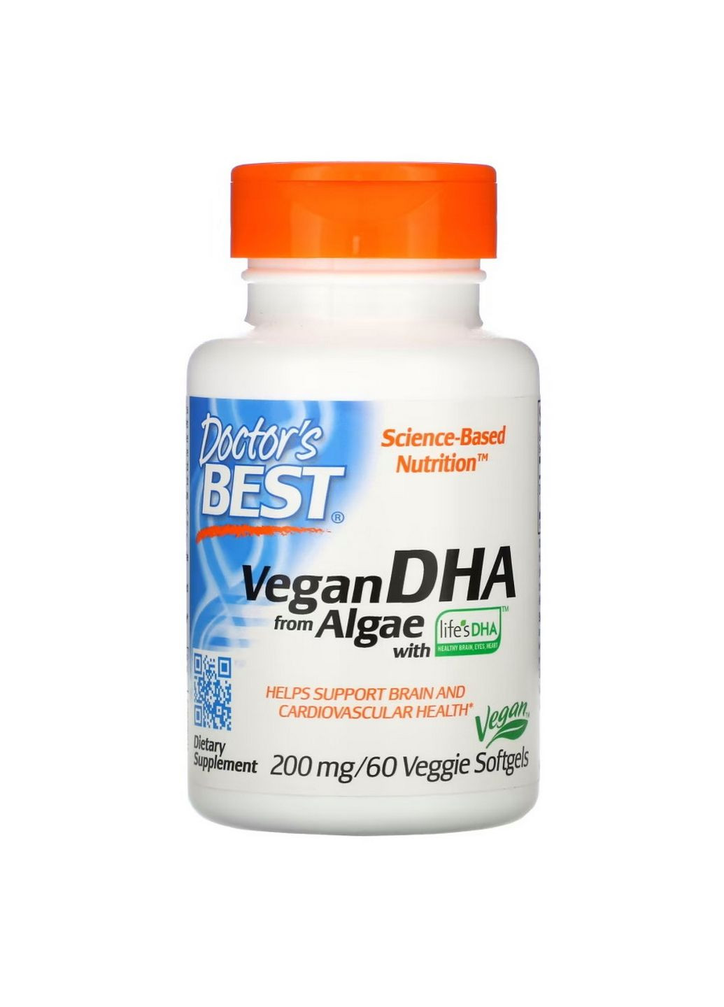 Жирні кислоти Vegan DHA від Algae, 60 вегакапсул Doctor's Best (293340846)